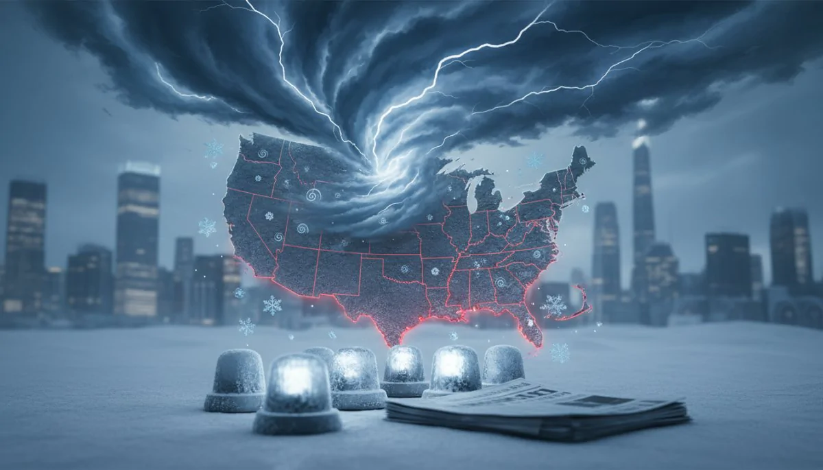 Tempestade de Inverno Imponente Ameaça os EUA; Emergência Declarada em Três Estados